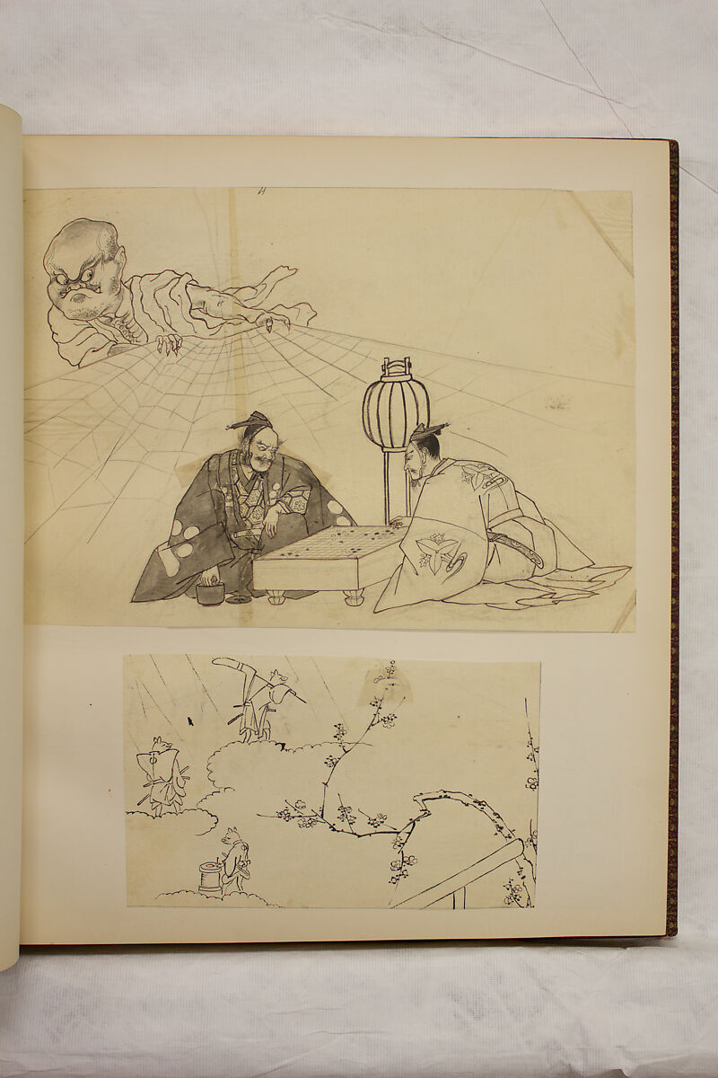 Album of Sketches and Drawings, Unidentified artist, Album; ink and color on paper, Japan