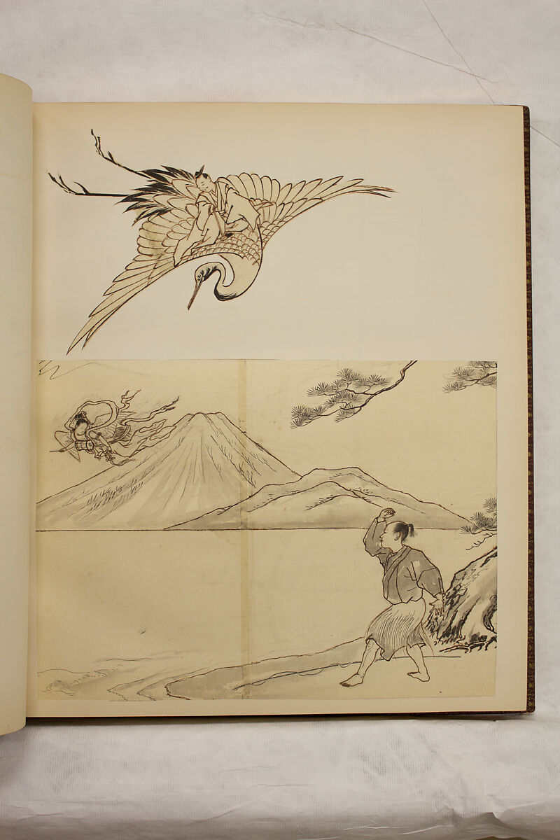 Album of Sketches and Drawings, Unidentified artist, Album; ink and color on paper, Japan