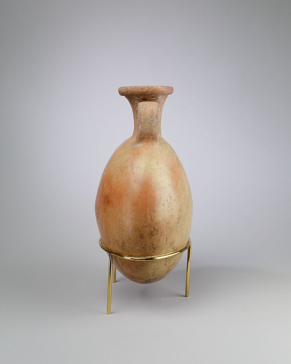 Lentoid Bottle (Pilgrim Flask), Pottery