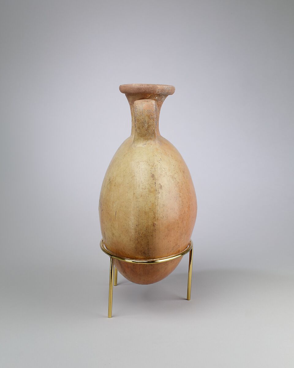 Lentoid Bottle (Pilgrim Flask), Pottery
