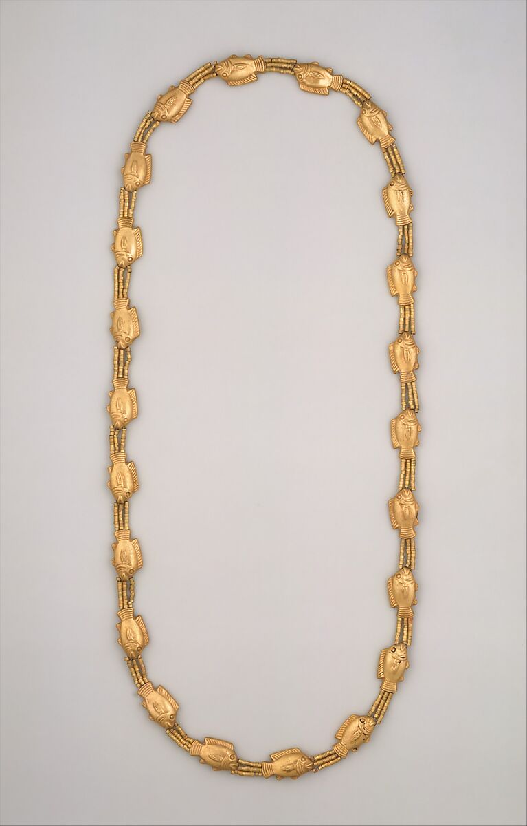 Girdle with Fish-Shaped Beads, Gold 