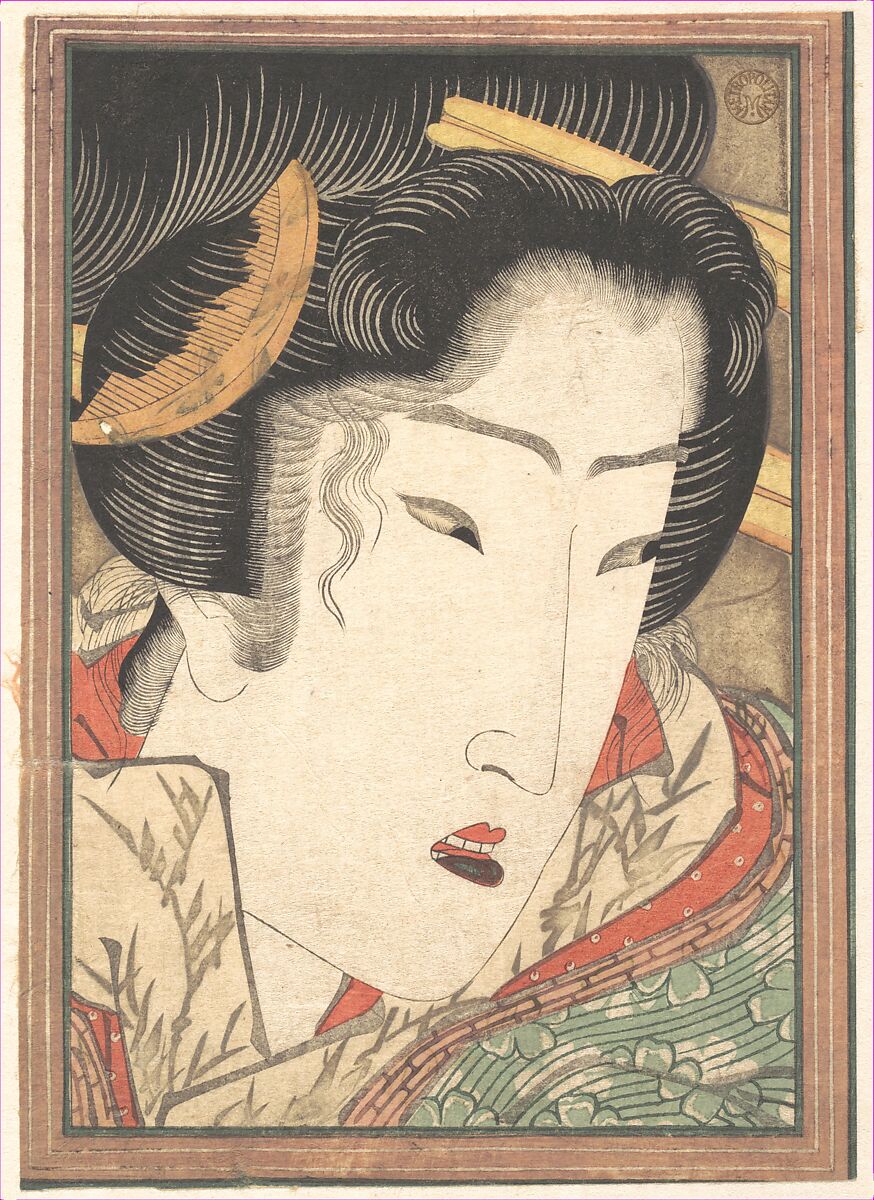 Rejected Geisha from Passions Cooled by Springtime Snow, Keisai Eisen (Japanese, 1790–1848), Woodblock print; ink and color on paper, Japan 