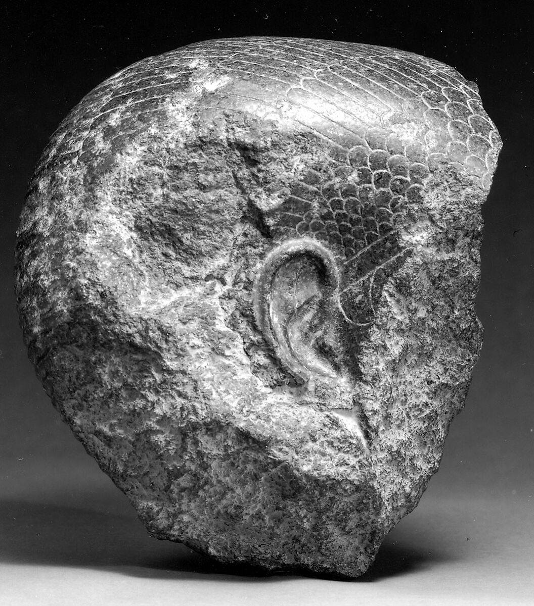 Fragment from the Head of a Queen's Statue, Granodiorite