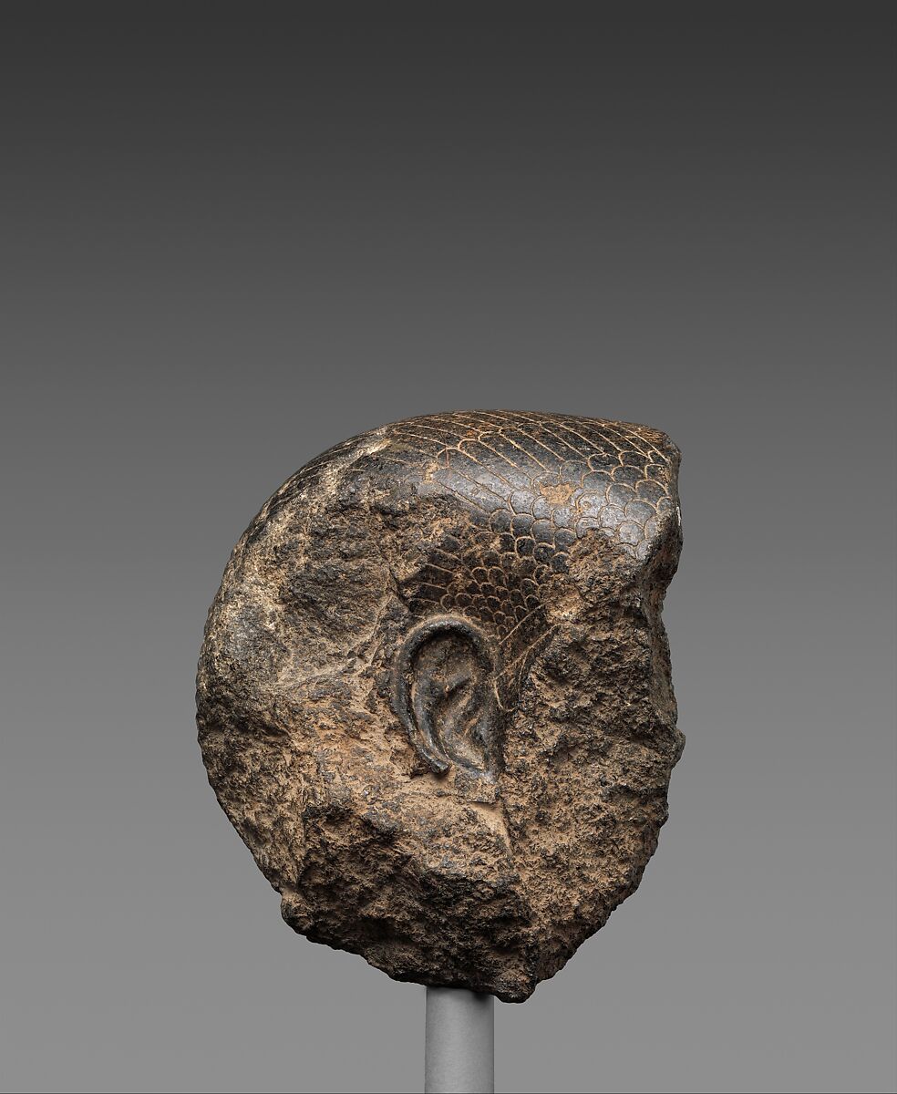 Fragment from the Head of a Queen's Statue, Granodiorite 