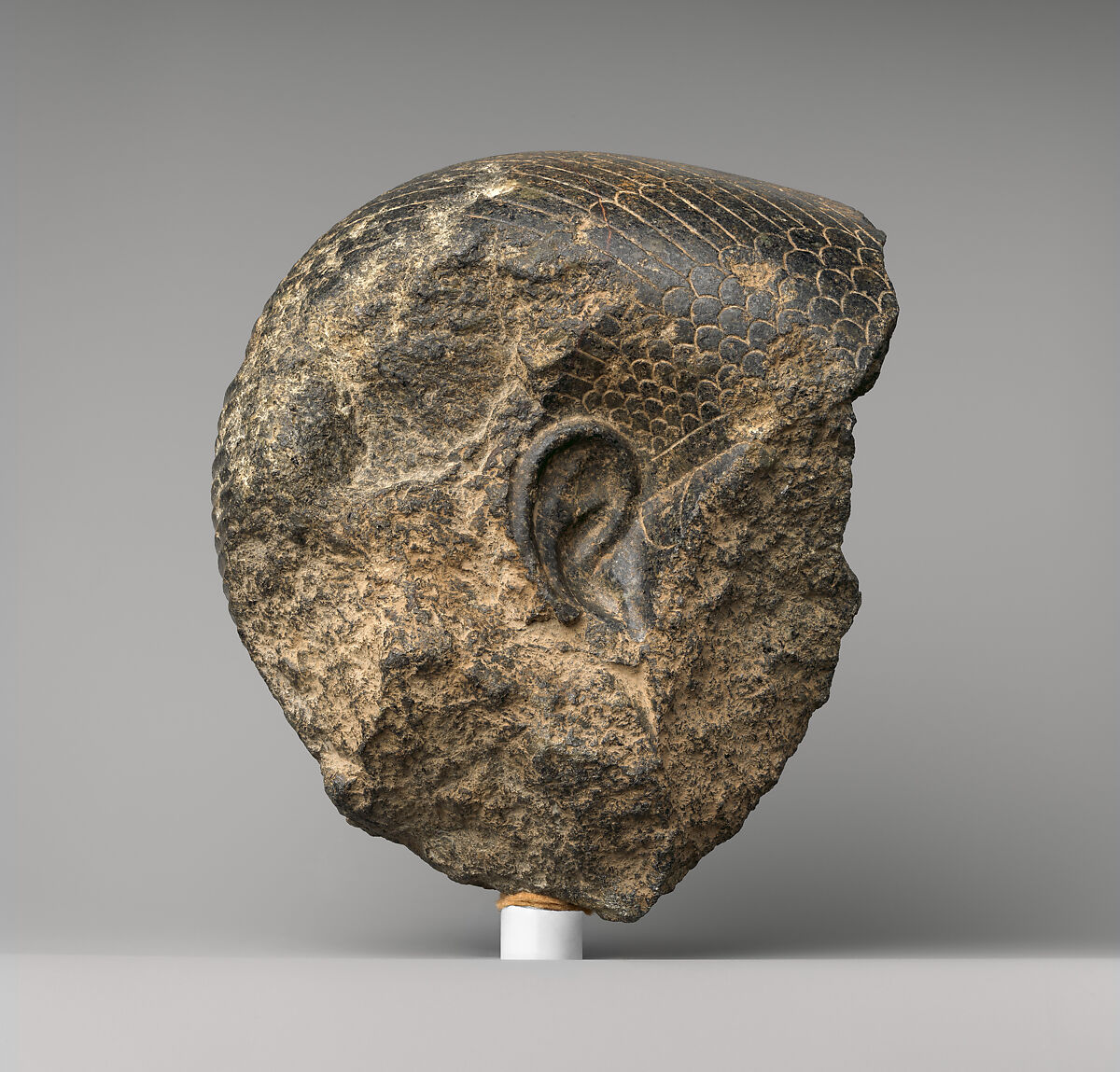 Fragment from the Head of a Queen's Statue, Granodiorite