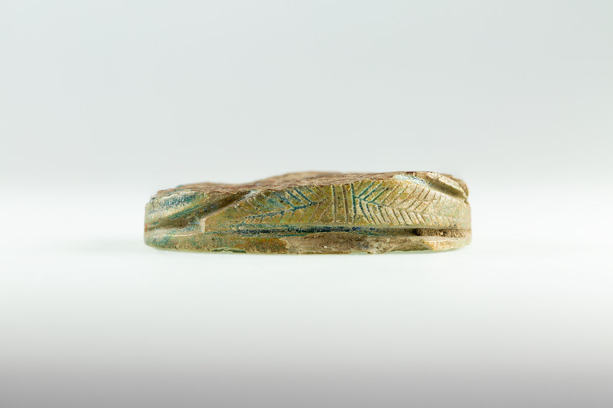 Fragment of Scarab Inscribed for Seti I, Glazed steatite