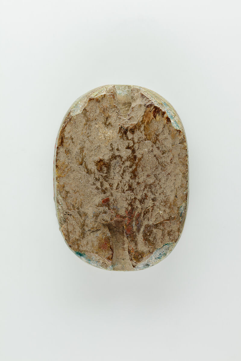 Fragment of Scarab Inscribed for Seti I, Glazed steatite