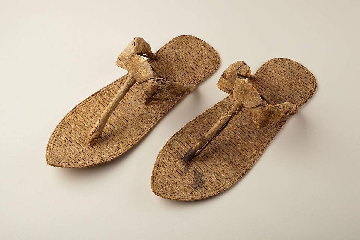Pair of Sandals from the Tomb of Yuya and Tjuyu, Grass, reed, papyrus 