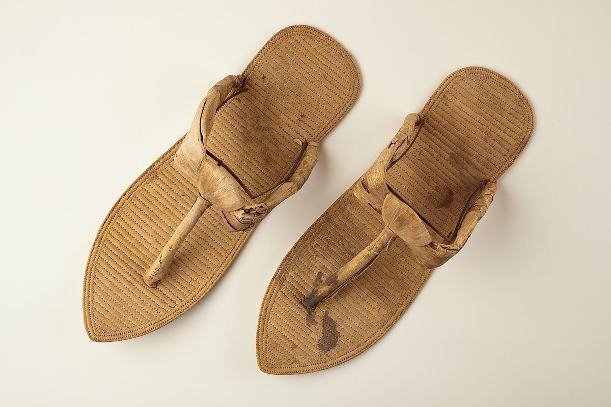 Pair of Sandals from the Tomb of Yuya and Tjuyu, Grass, reed, papyrus
