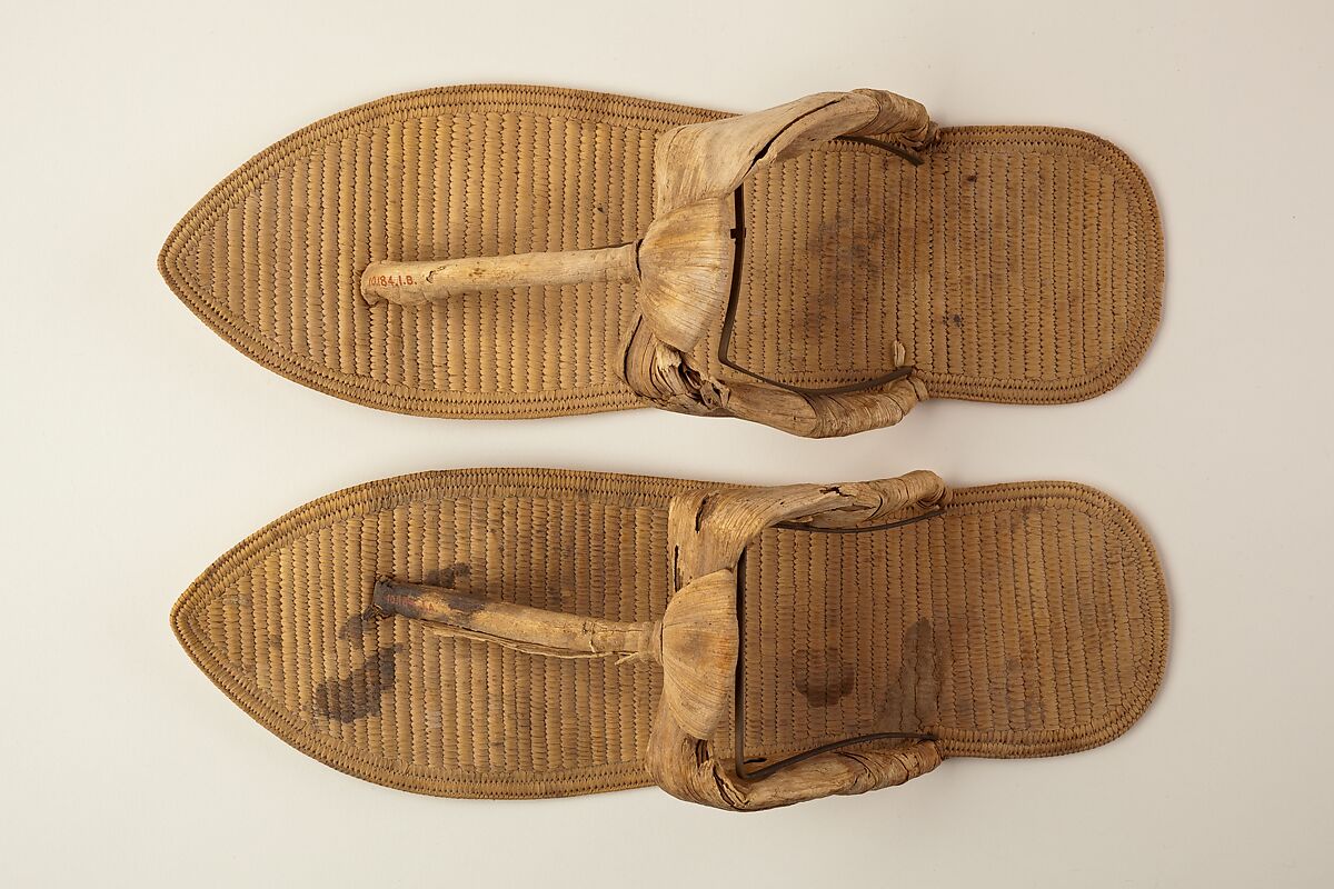 Pair of Sandals from the Tomb of Yuya and Tjuyu, Grass, reed, papyrus