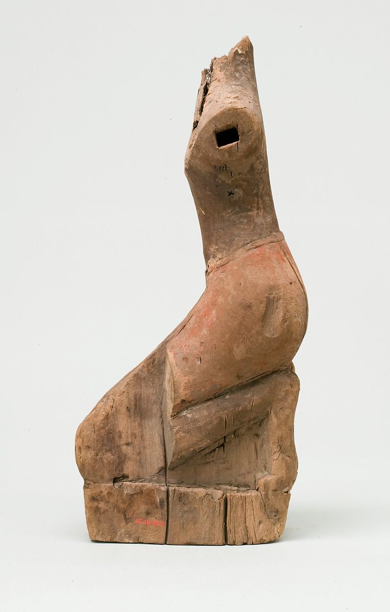 Statuette of a Kneeling Man, Wood, paint