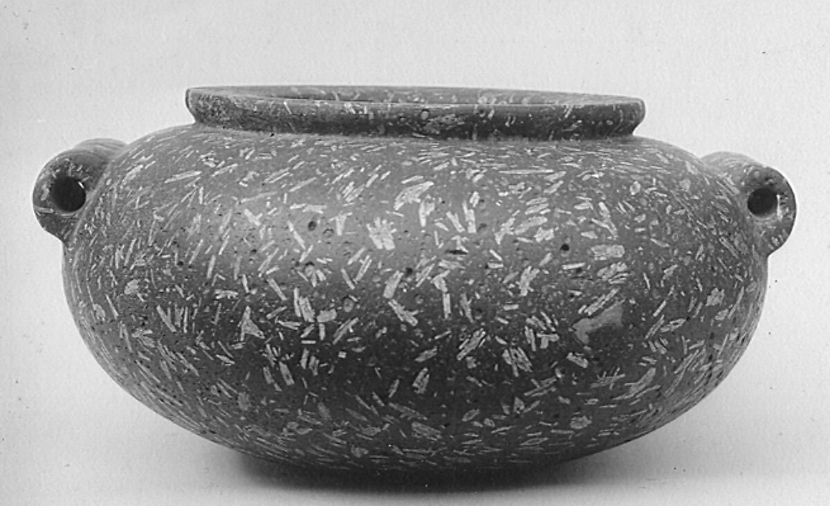 Stone Jar with Lug Handles, Porphyritic Rock