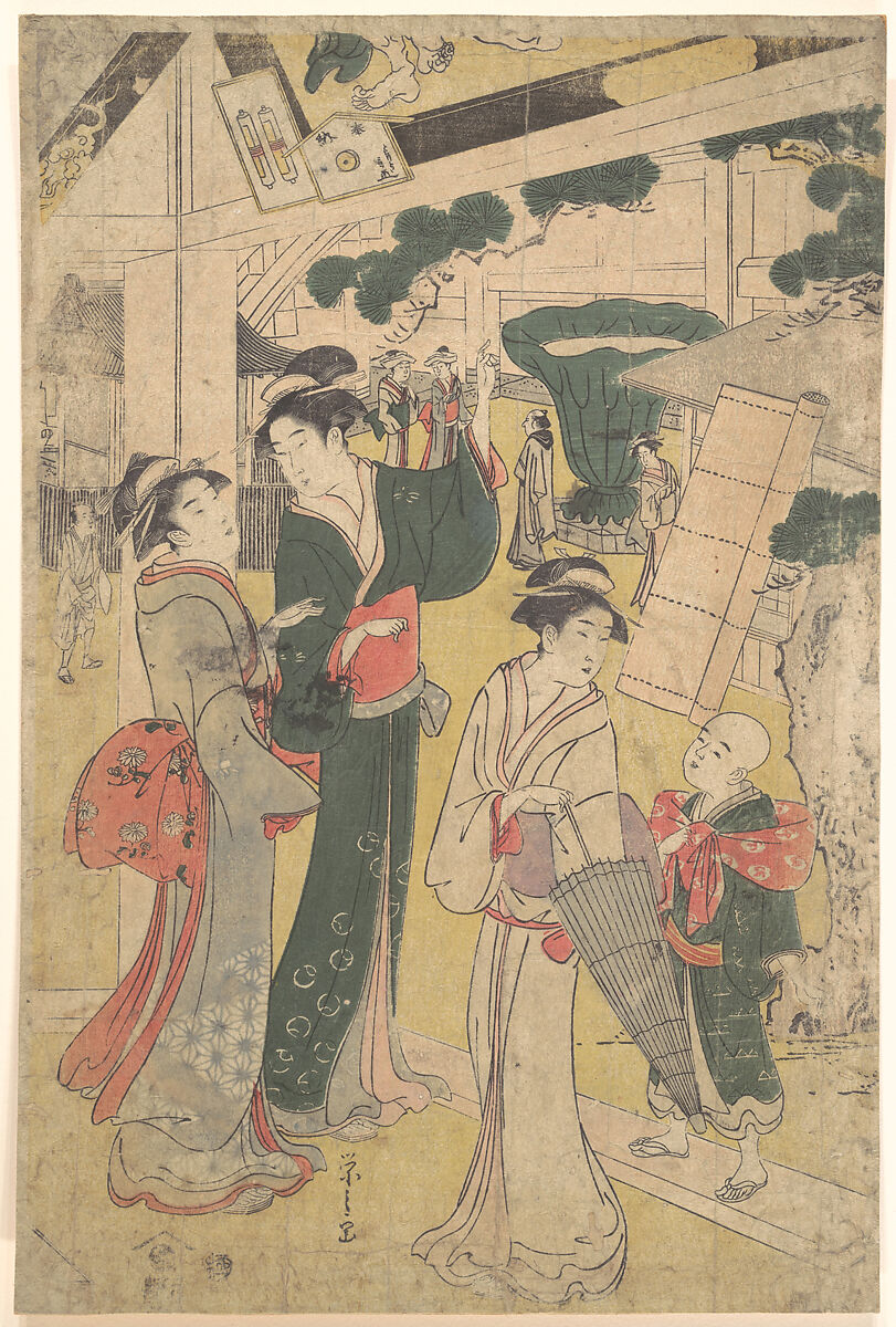 Print, Chōbunsai Eishi (Japanese, 1756–1829), Woodblock print; ink and color on paper, Japan 