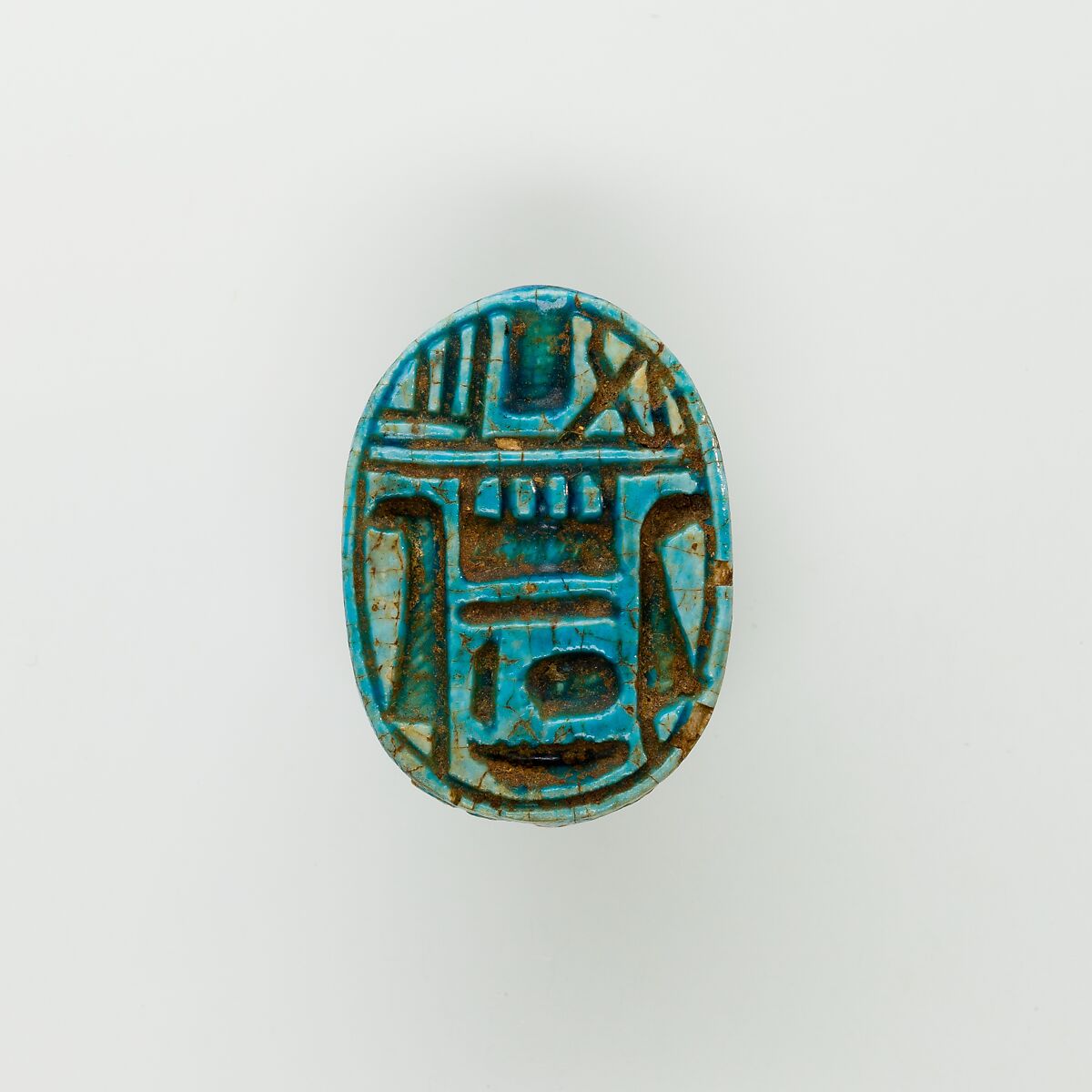 Scarab of Ramesses II, Glazed steatite 