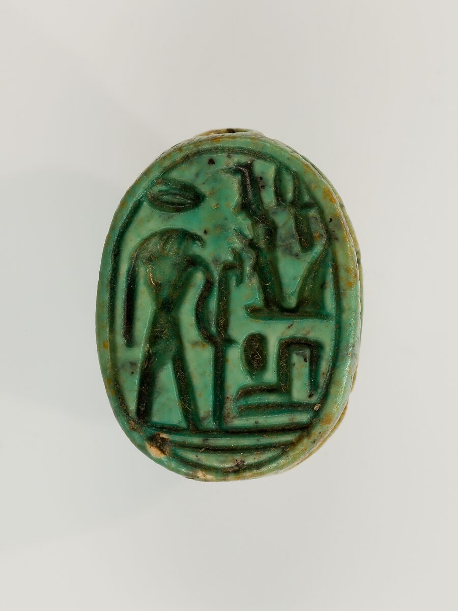 Scarab of Ramesses II, Glazed steatite 