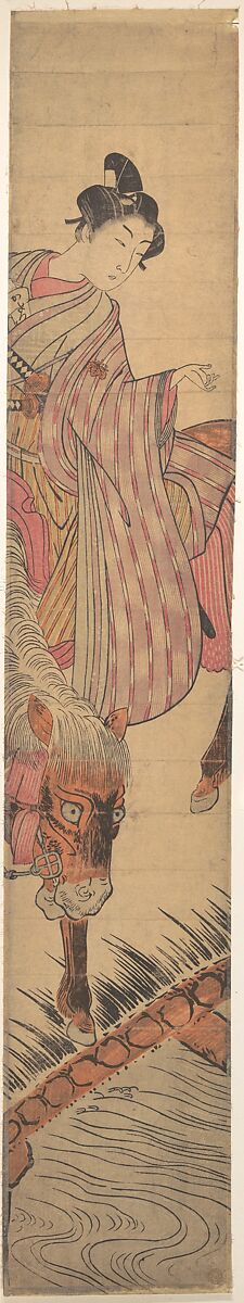 Nitate Sekko, Isoda Koryūsai (Japanese, 1735–ca. 1790), Woodblock print; ink and color on paper, Japan 