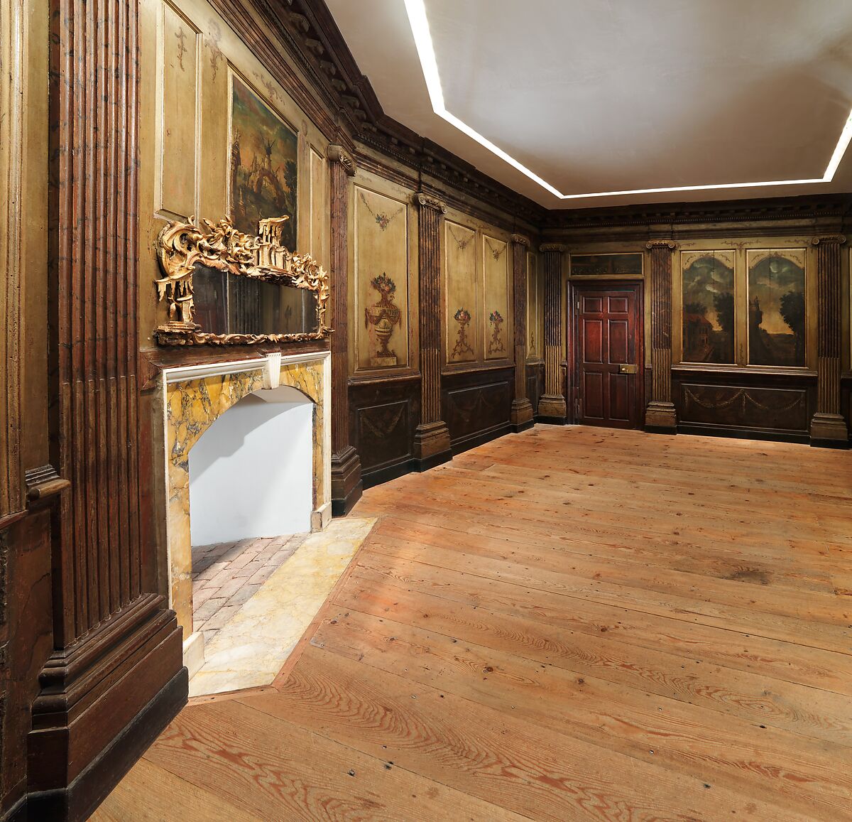 Paneling from the parlor of Marmion, King George County, Virginia, Pine and walnut, American