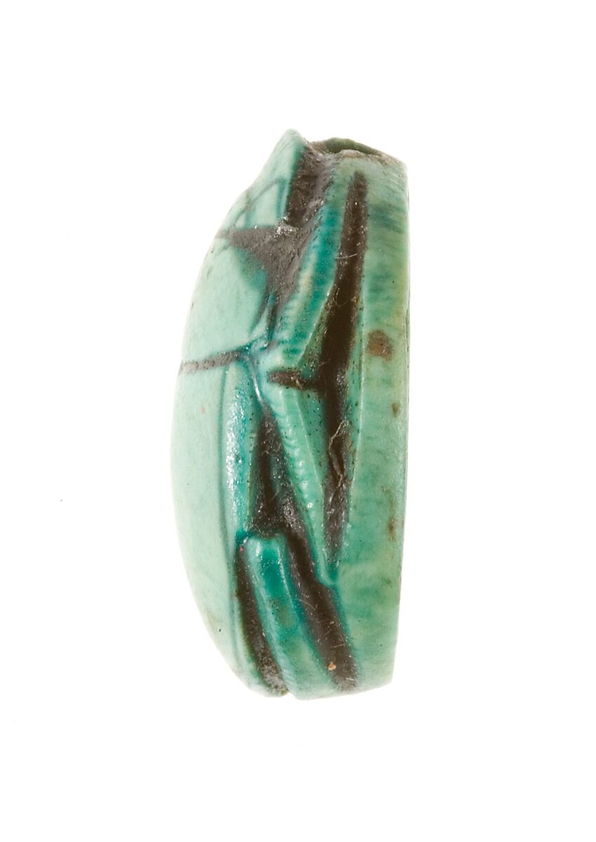 Scarab Inscribed for the God's Wife Hatshepsut, Steatite (glazed)