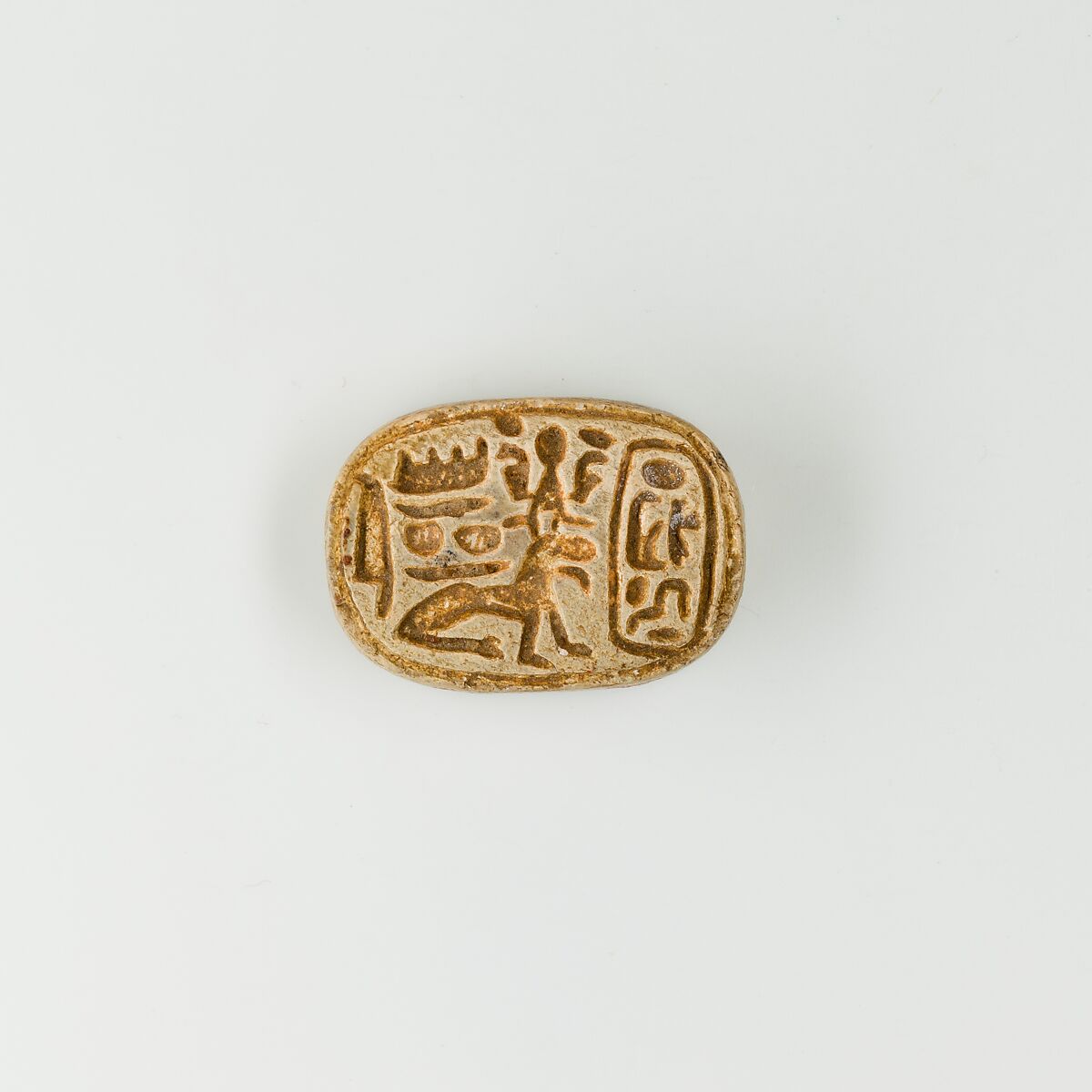 Oval plaque of Ramesses II, Glazed steatite