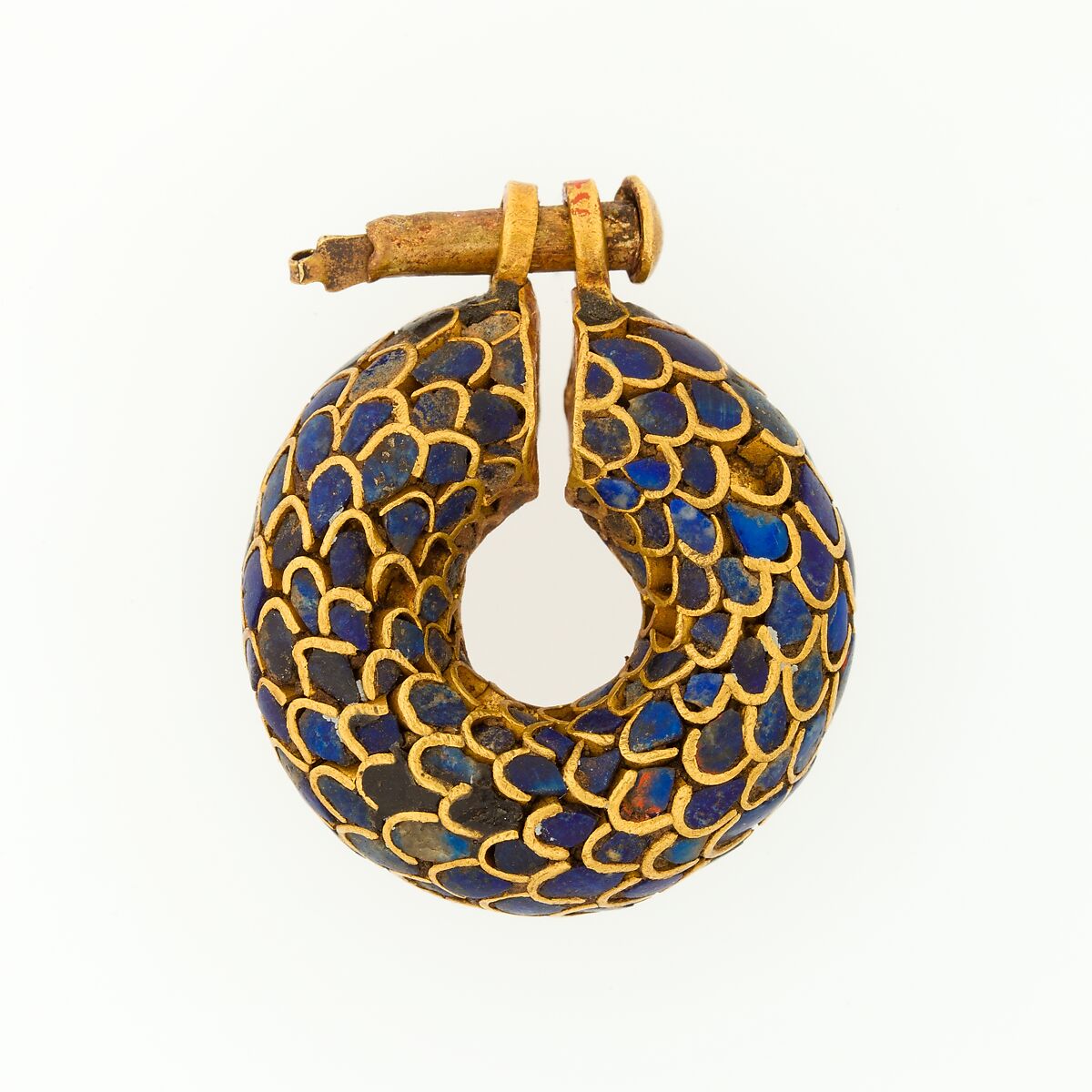 Earring, Gold, lapis lazuli 