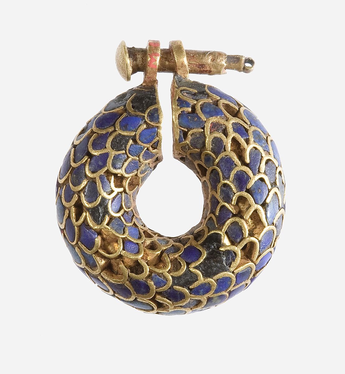 Earring, Gold, lapis lazuli