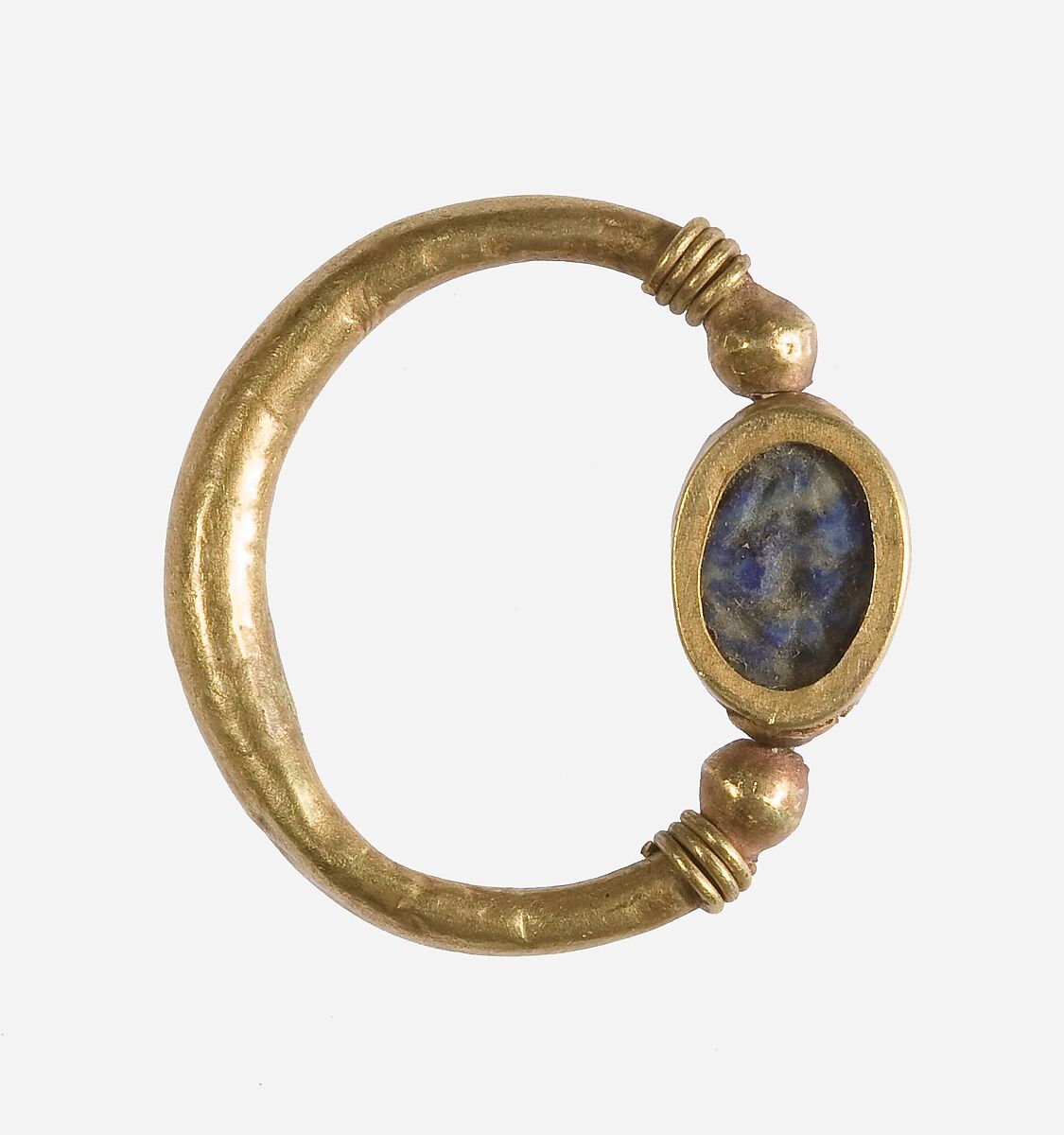 Scarab Finger Ring, Lapis lazuli, gold 