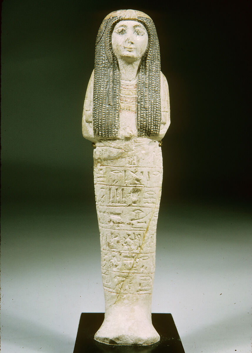 Shabti, Limestone, paint 