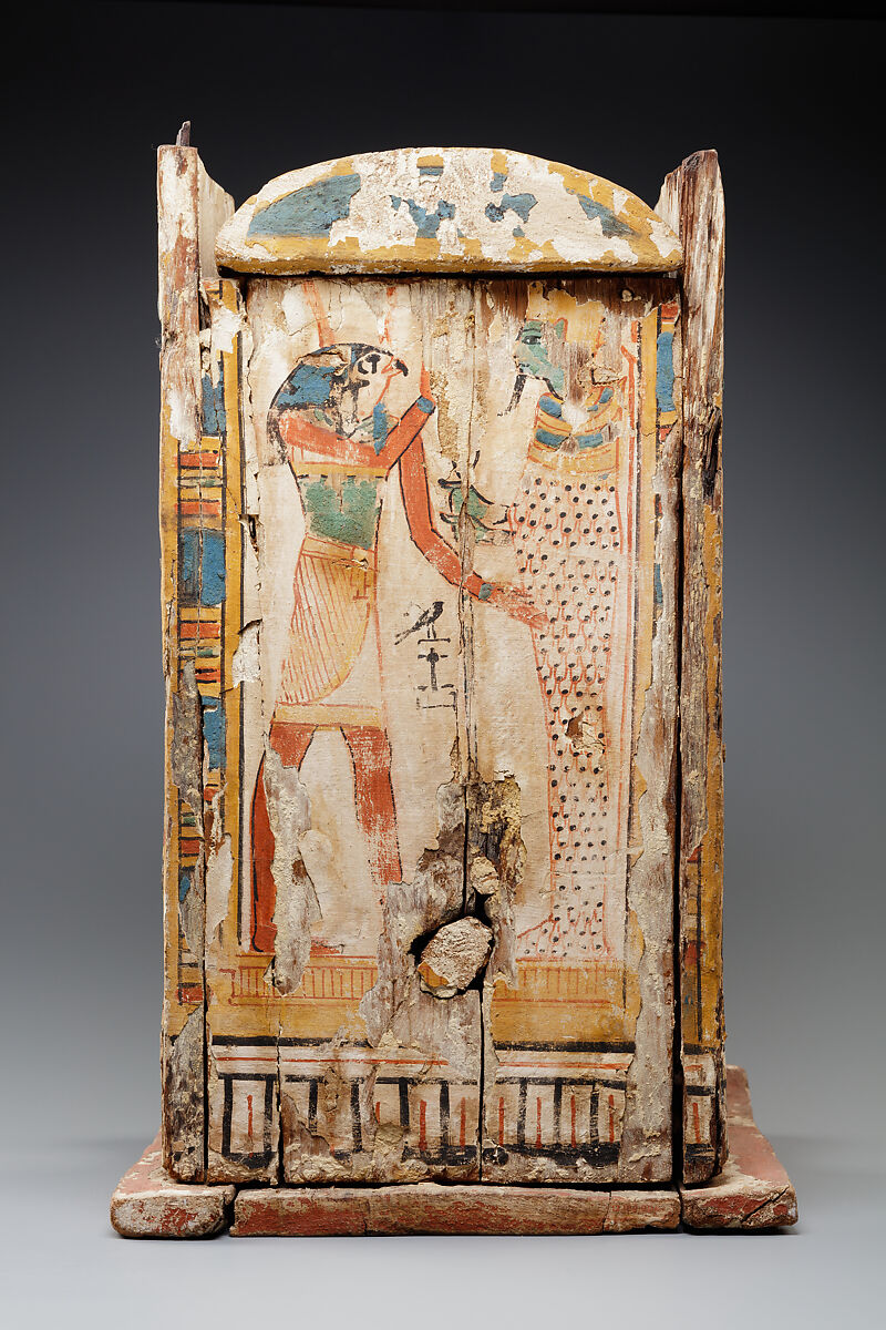 Shabti Box, Wood, gesso, paint