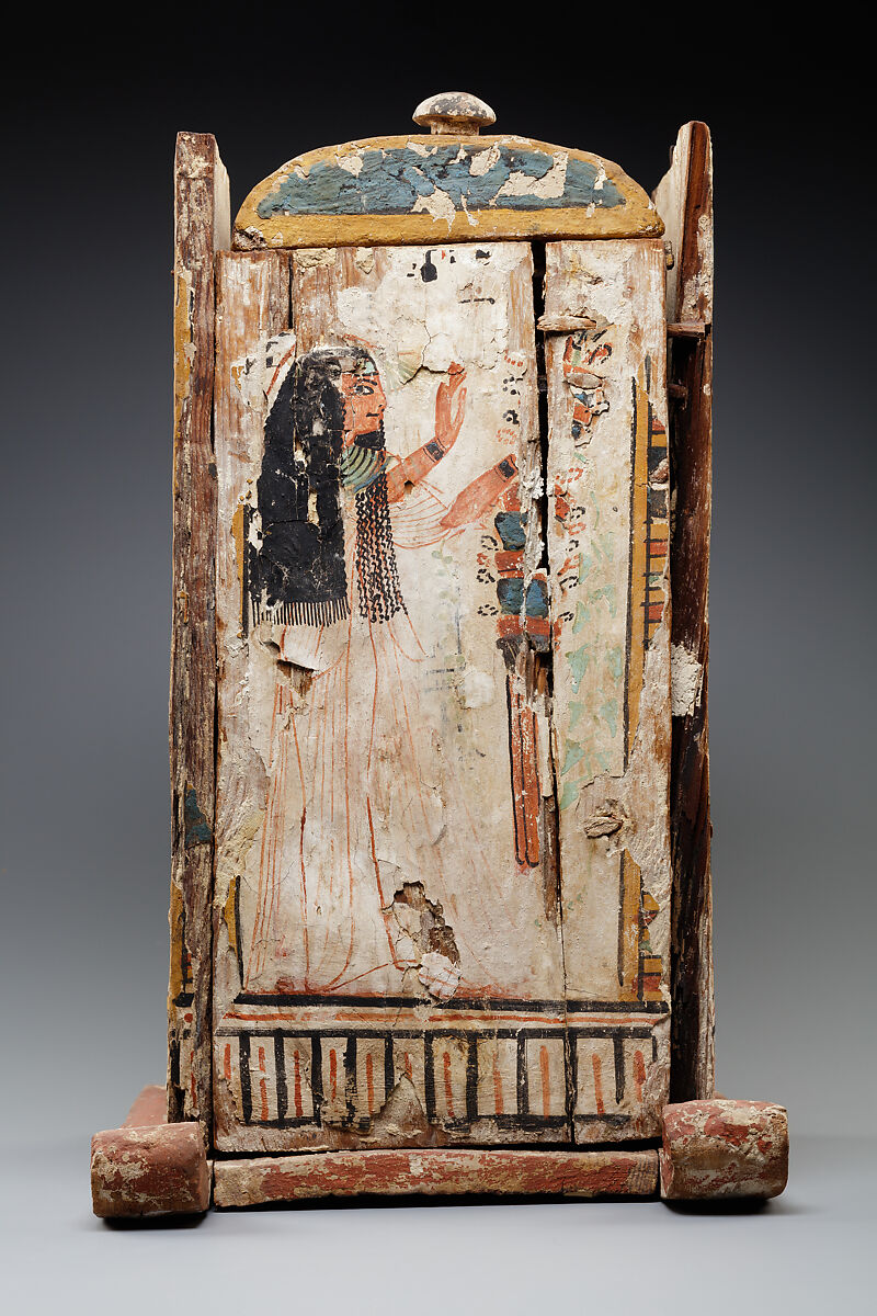Shabti Box, Wood, gesso, paint
