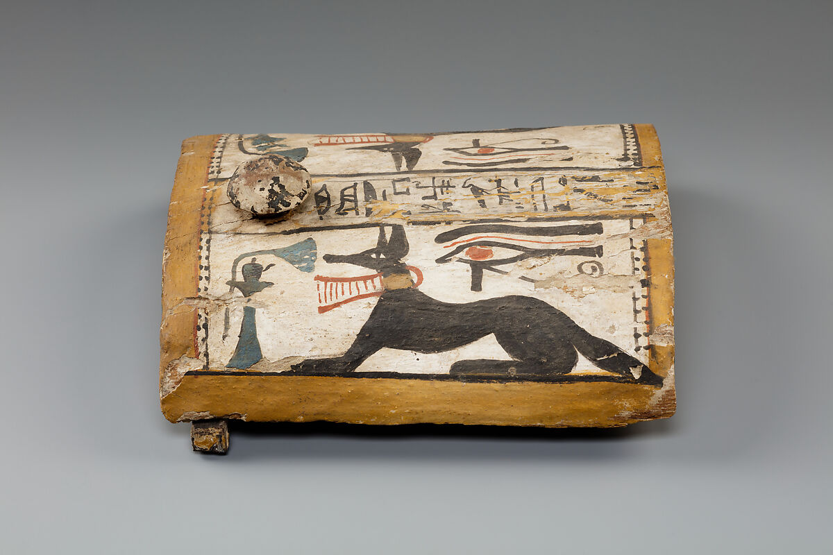 Shabti Box, Wood, gesso, paint