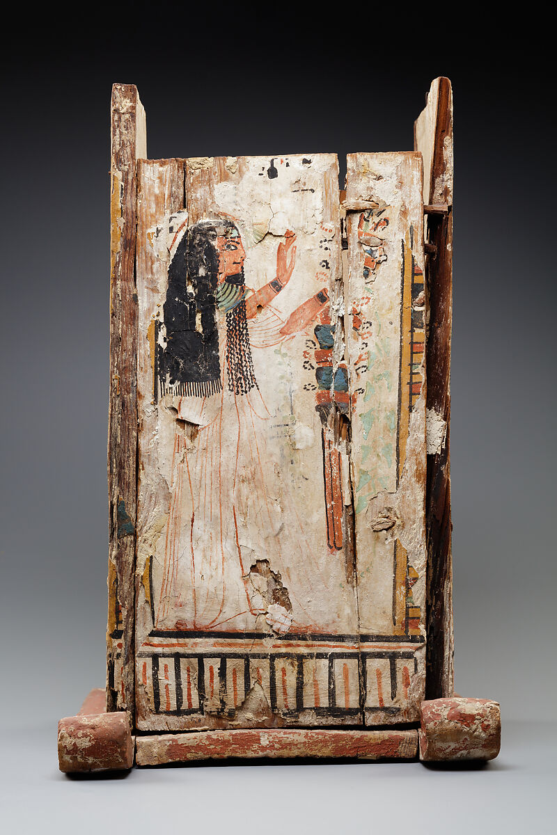 Shabti Box, Wood, gesso, paint