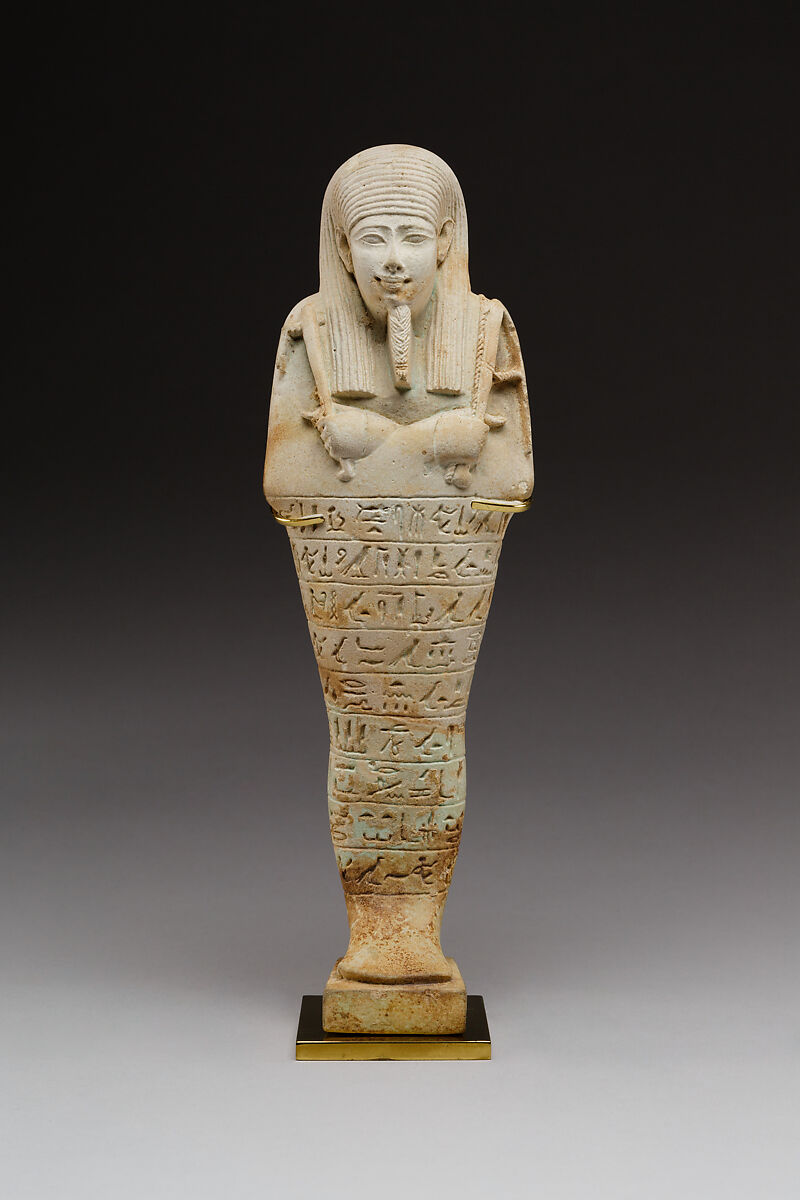 Shabti of Wedjahor, born of Shedet, Faience 