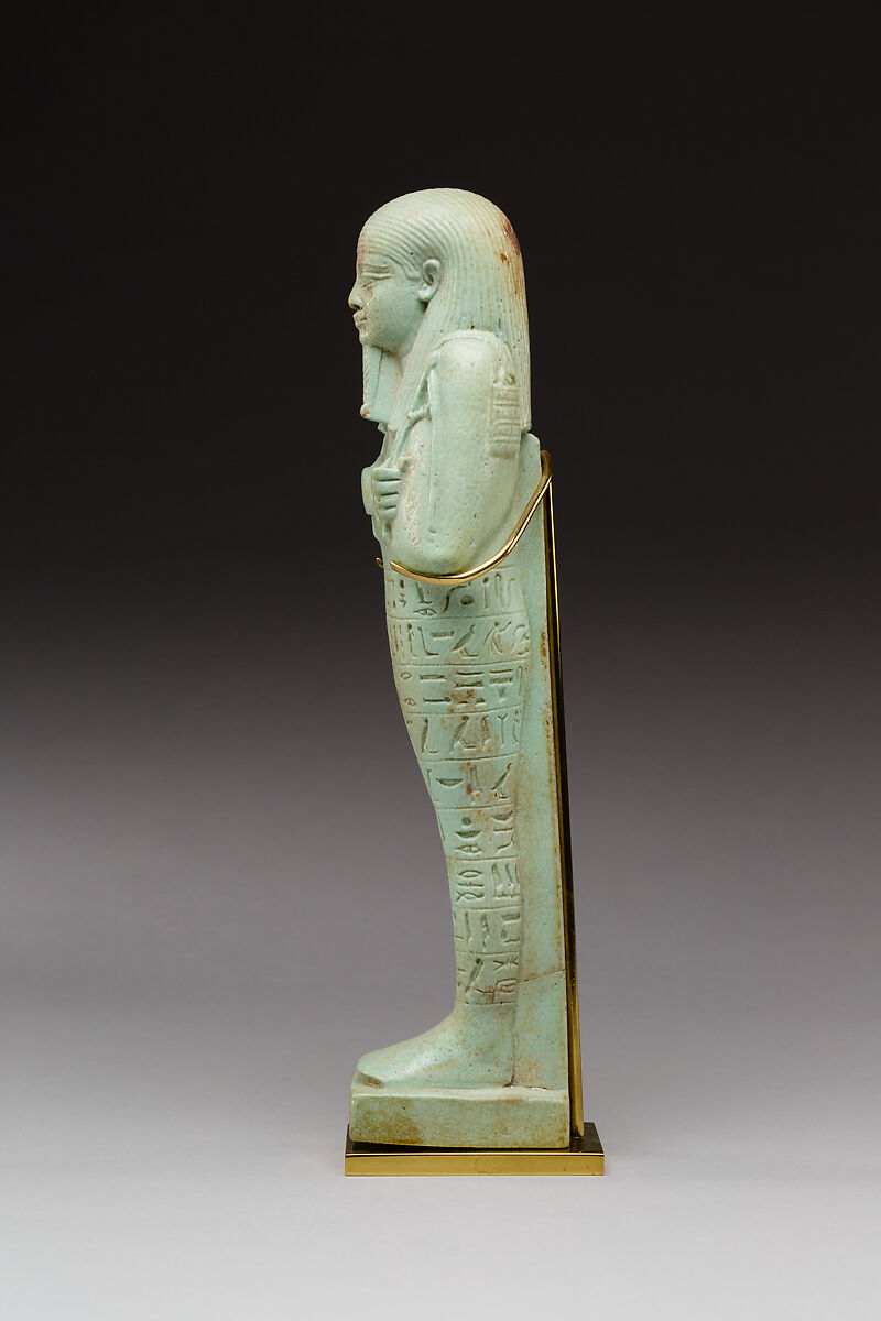 Shabti of Neferibresaneith, son of Shepenbastet, Faience