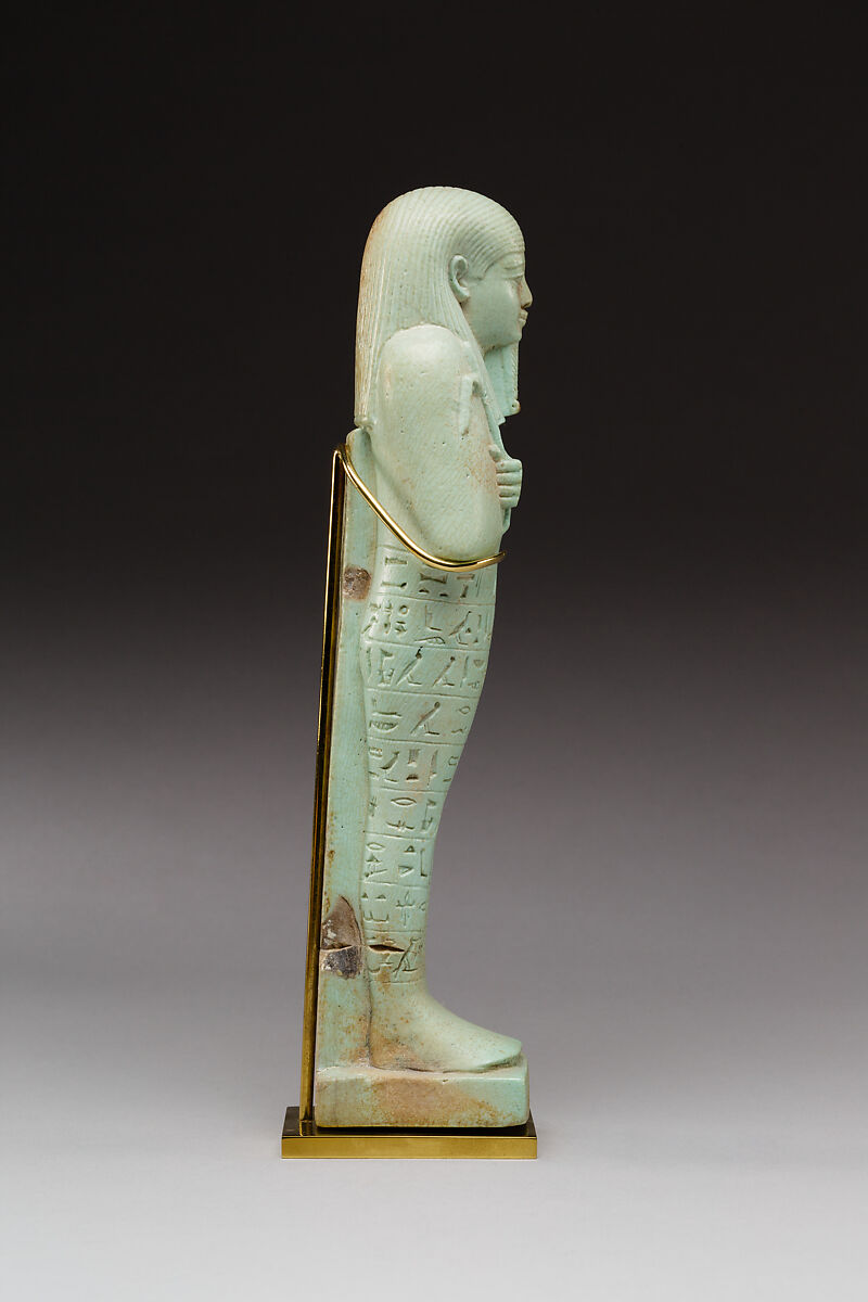 Shabti of Neferibresaneith, son of Shepenbastet, Faience