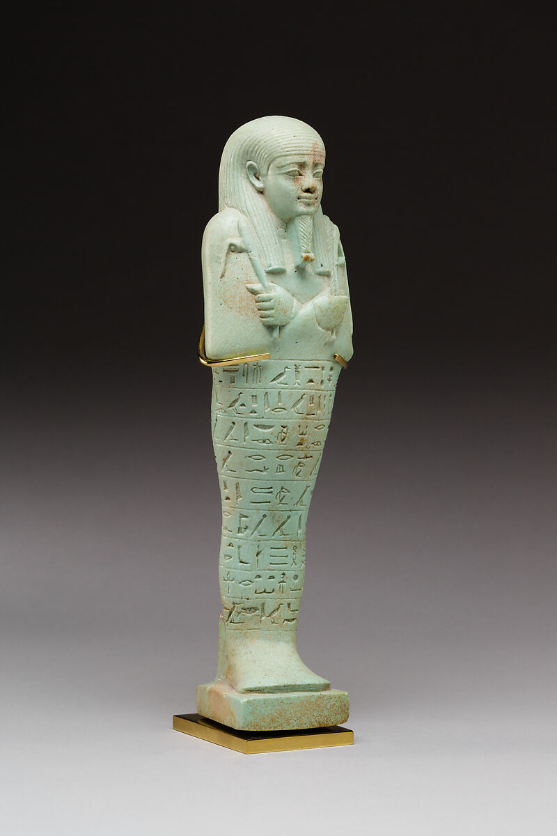 Shabti of Neferibresaneith, son of Shepenbastet, Faience
