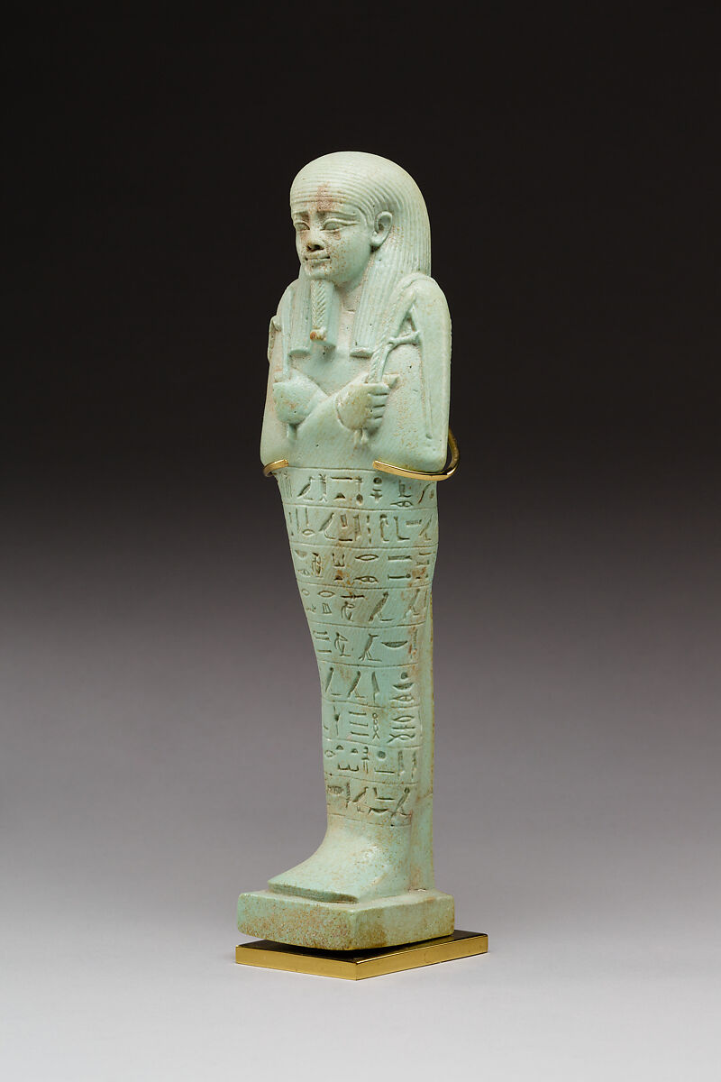 Shabti of Neferibresaneith, son of Shepenbastet, Faience