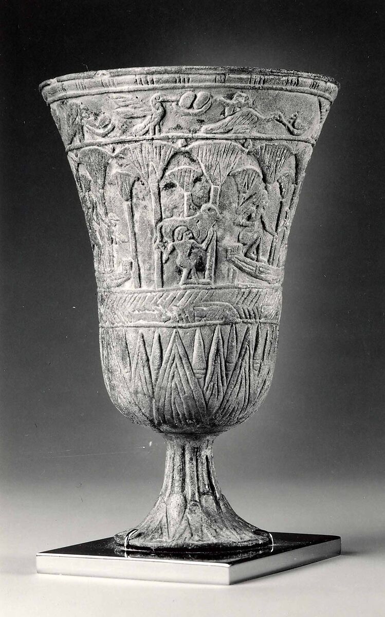 Chalice, Faience