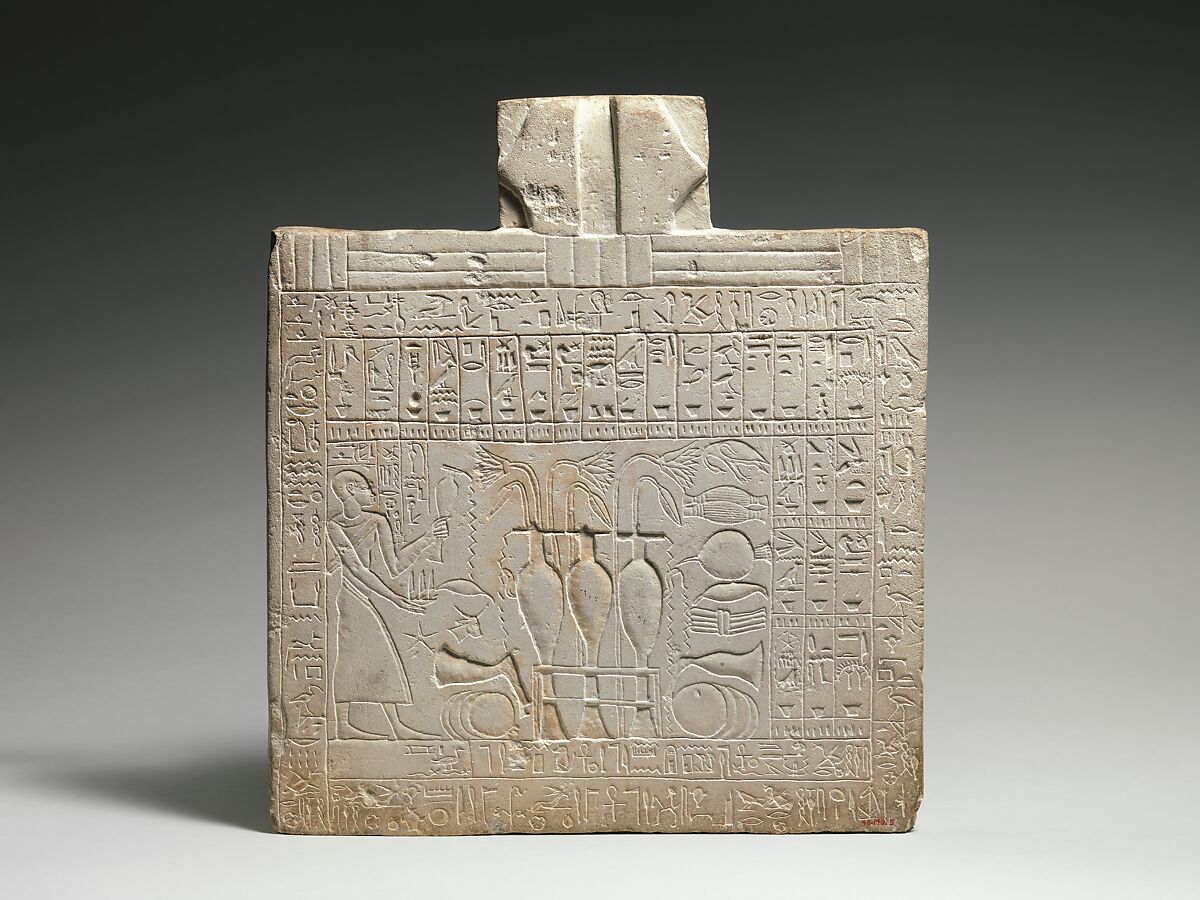 Offering Table of Tjaenhesret, priest of Thoth, son of Iaa