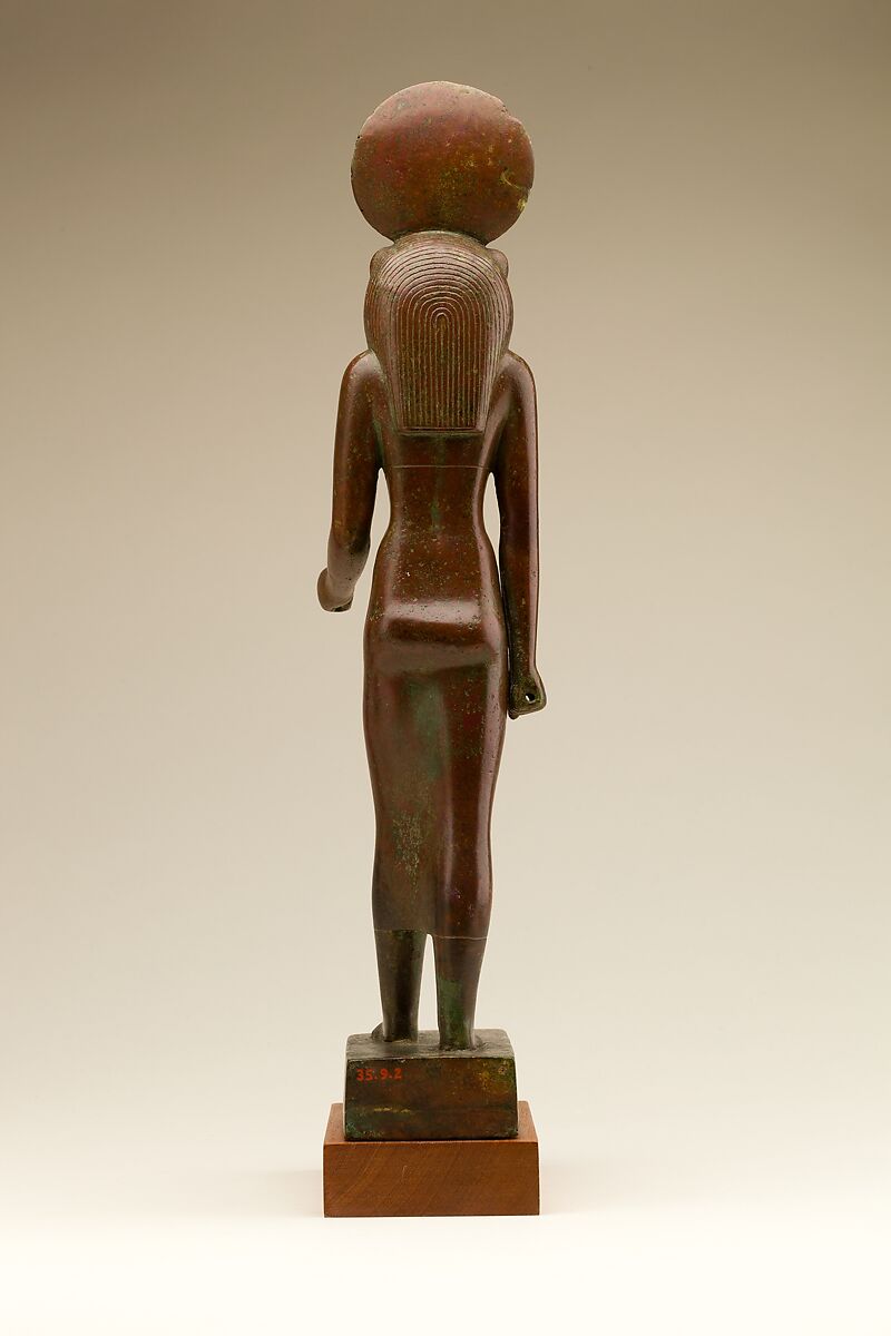 Statuette of Wadjet dedicated by Akanosh son of Pediamenopet, Cupreous metal