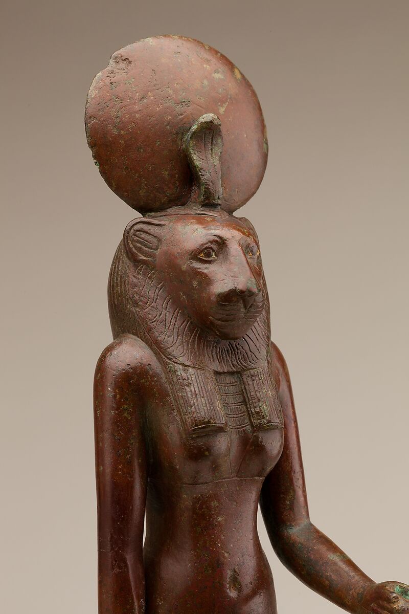 Statuette of Wadjet dedicated by Akanosh son of Pediamenopet, Cupreous metal