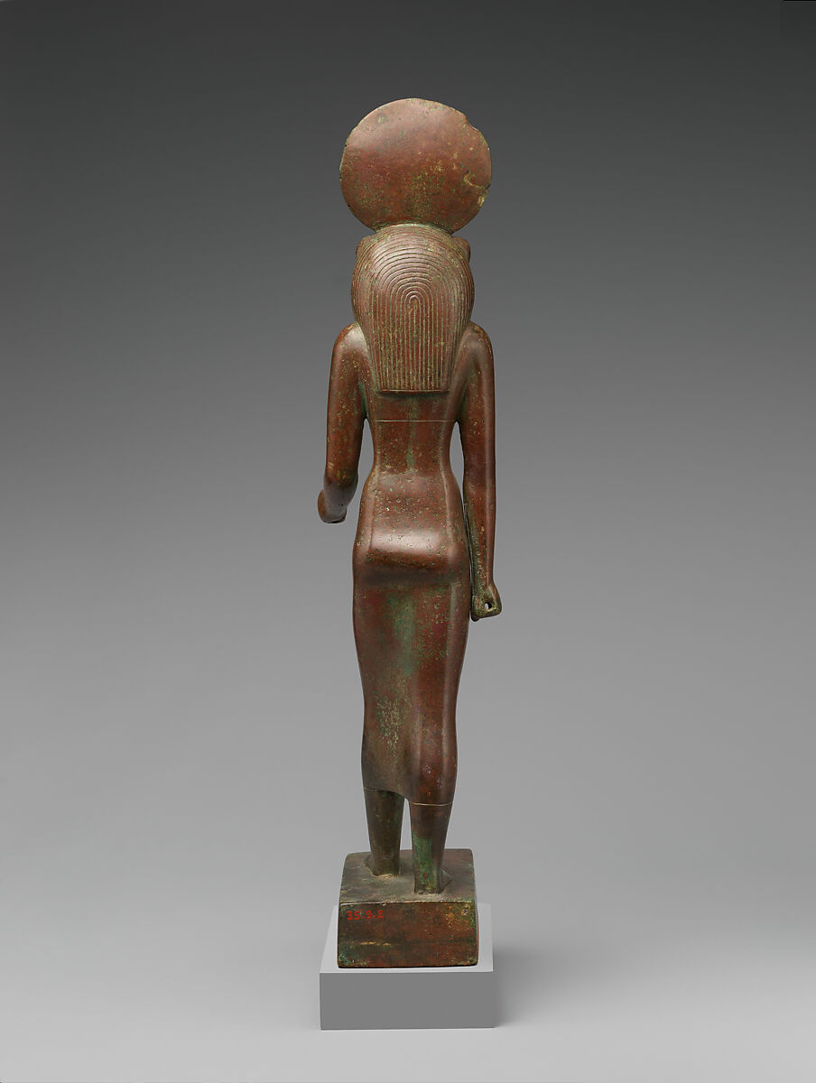 Statuette of Wadjet dedicated by Akanosh son of Pediamenopet, Cupreous metal