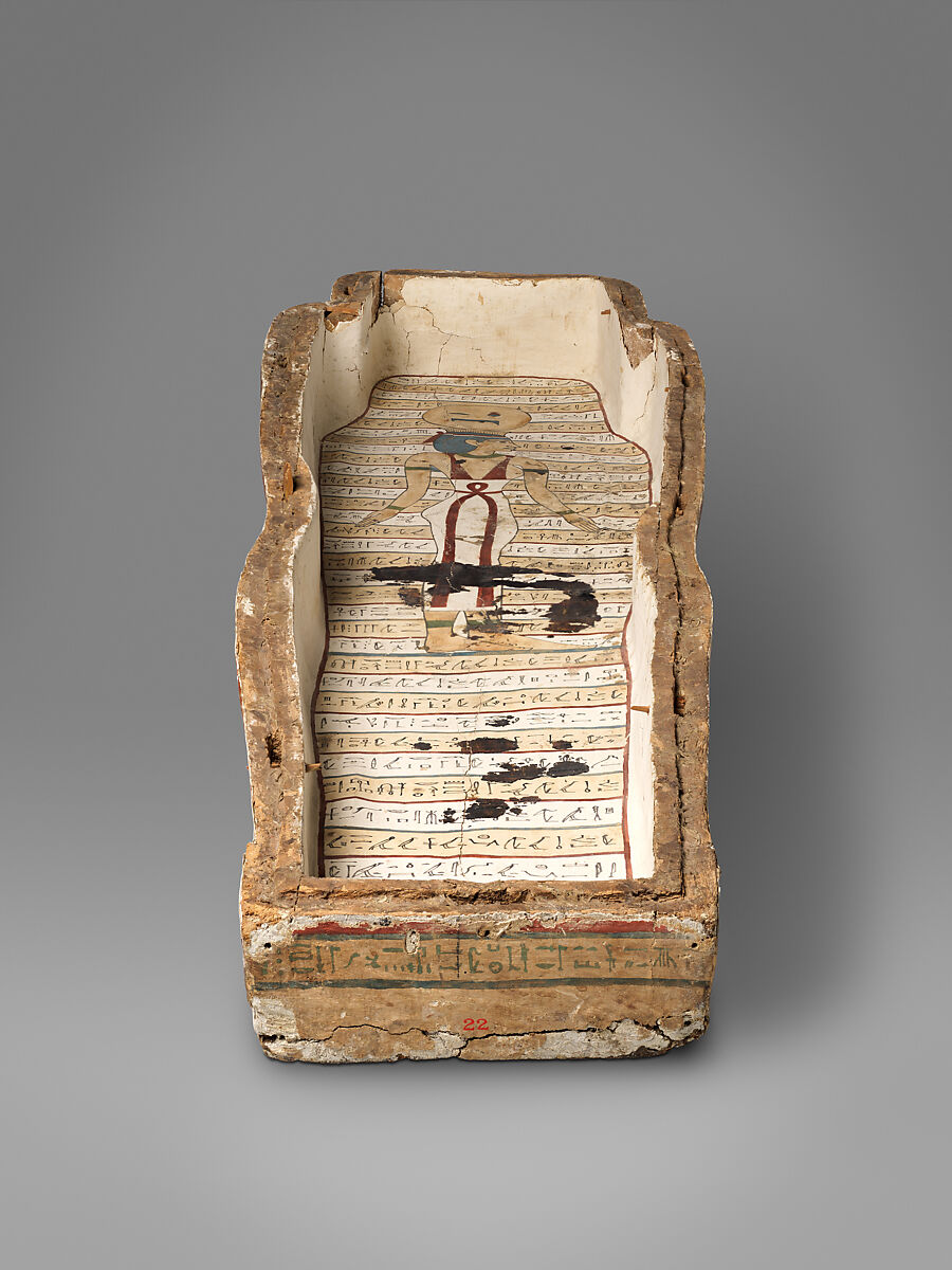 Coffin of Wedjarenes, Wood (tamarisk and sycomore fig), paste, paint