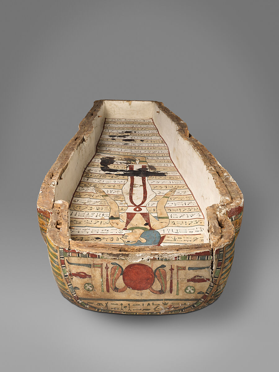 Coffin of Wedjarenes, Wood (tamarisk and sycomore fig), paste, paint