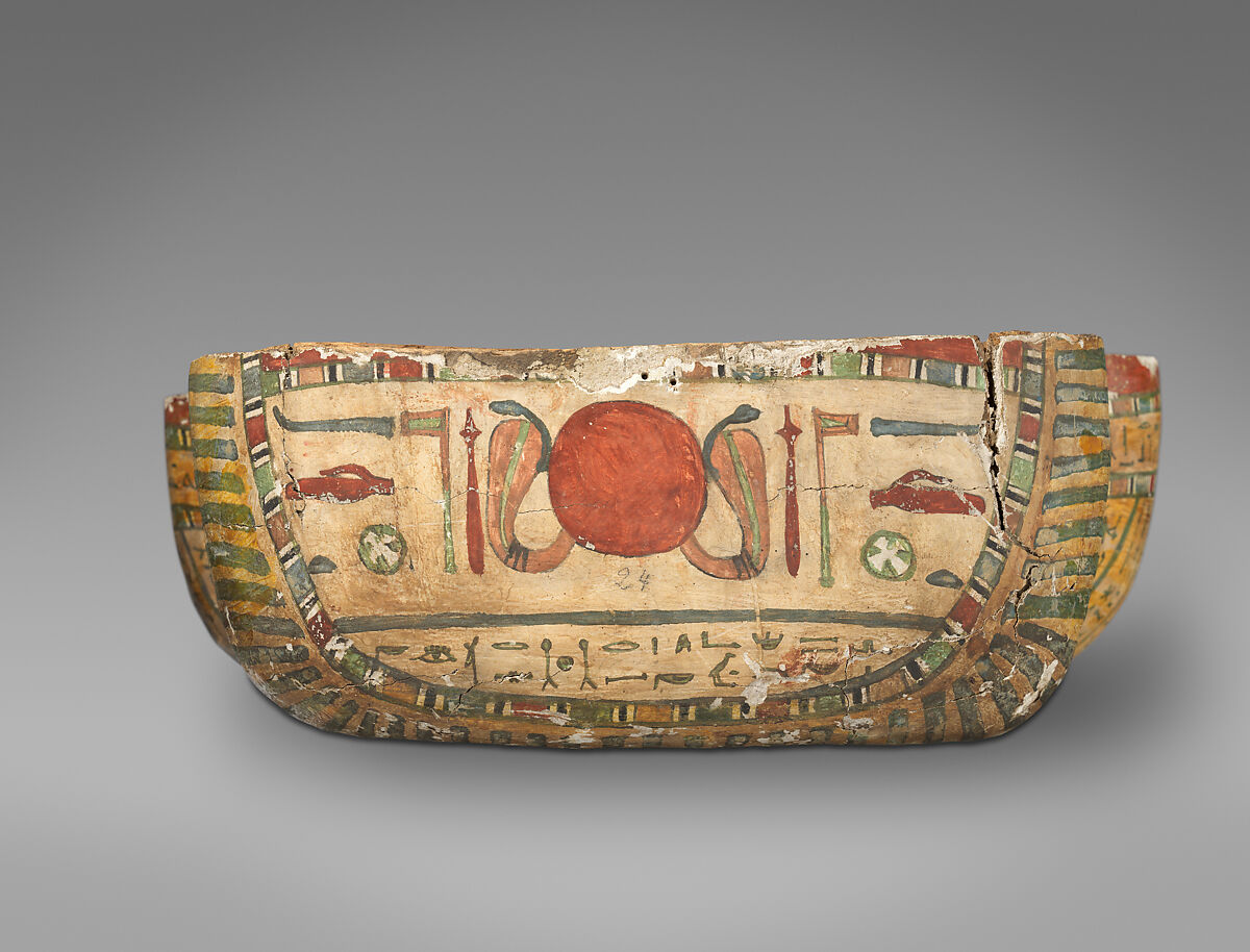 Coffin of Wedjarenes, Wood (tamarisk and sycomore fig), paste, paint
