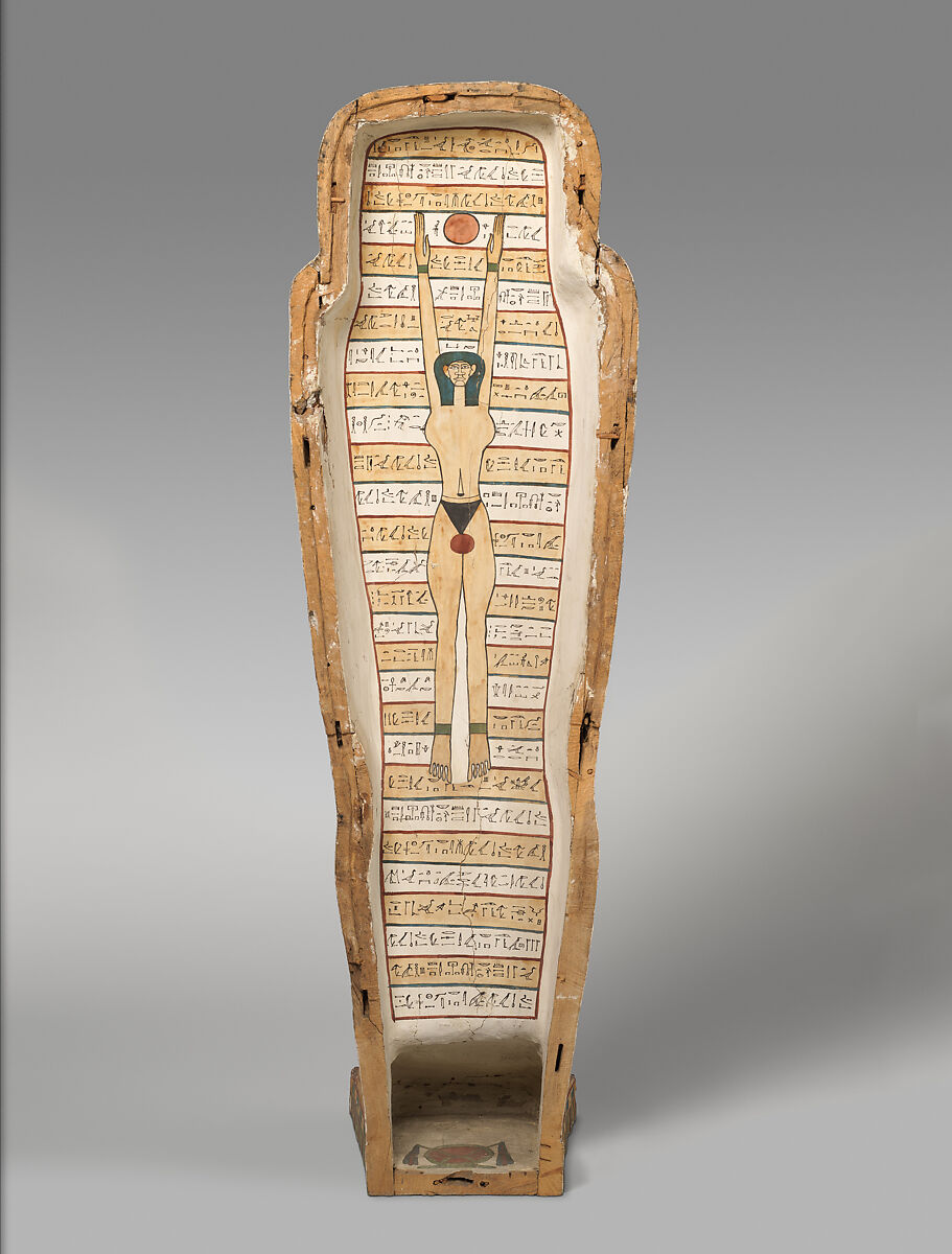 Coffin of Wedjarenes, Wood (tamarisk and sycomore fig), paste, paint