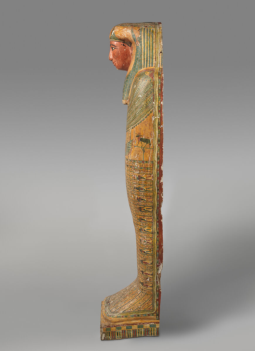 Coffin of Wedjarenes, Wood (tamarisk and sycomore fig), paste, paint
