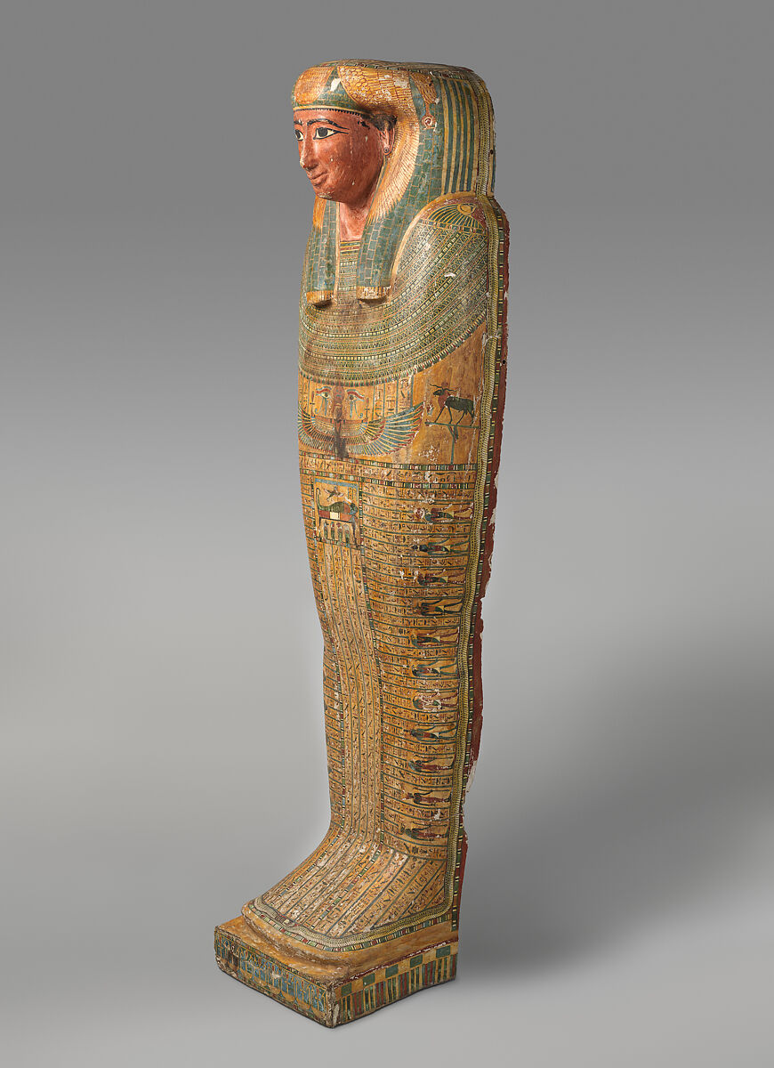 Coffin of Wedjarenes, Wood (tamarisk and sycomore fig), paste, paint
