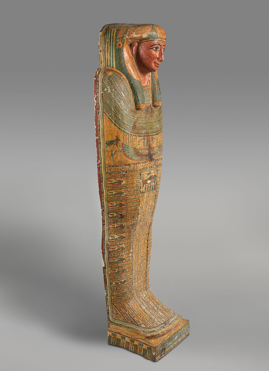Coffin of Wedjarenes, Wood (tamarisk and sycomore fig), paste, paint