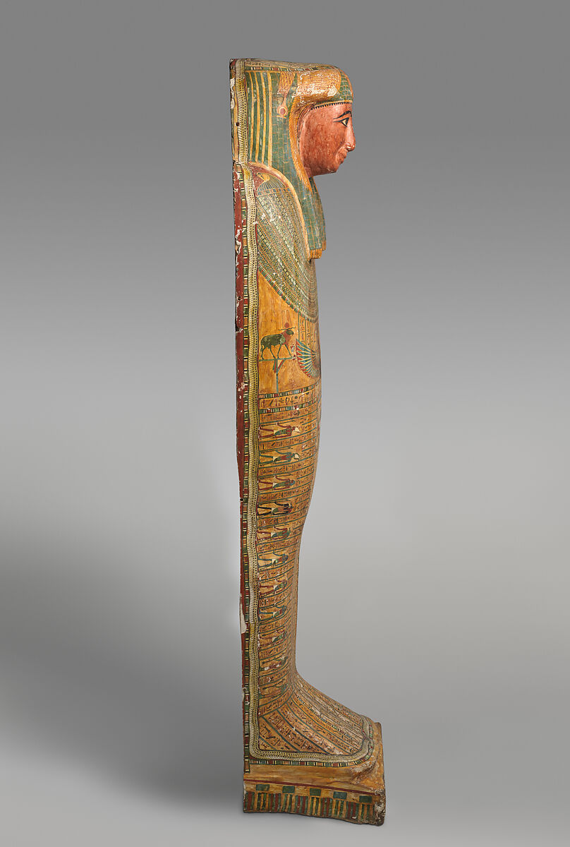 Coffin of Wedjarenes, Wood (tamarisk and sycomore fig), paste, paint