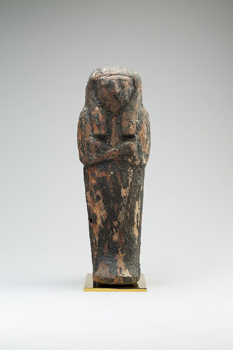 Canopic Coffin in the form of Qebehsenuef, Wood (sycamore), paint, stucco